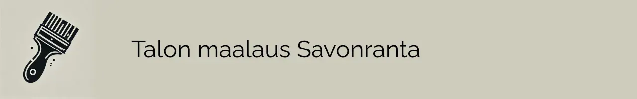 Talon maalaus Savonranta